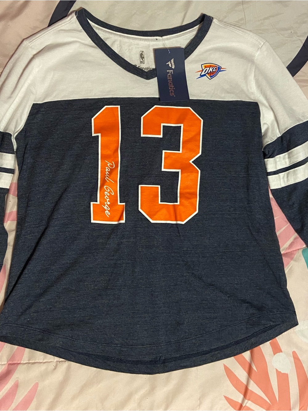 Women's Oklahoma City Thunder Paul George number Fanatics shirt